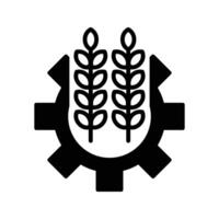 Cogwheel with wheat vector
