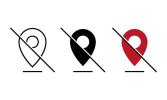 illustration of no GPS signal icon vector