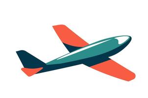 Colorful Airplane In Flight vector