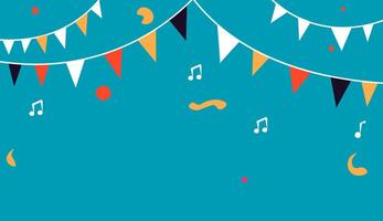Music Themed Festive Bunting Design vector