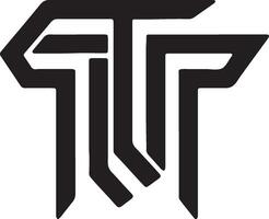 T alphabet logo design vector