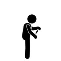illustration of flat stick figure character giving an injection vector
