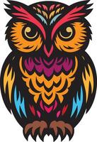 Owl design color art vector