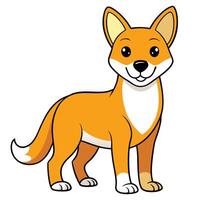 A cartoon dog standing on a white background vector
