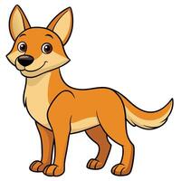 A cartoon dog standing on a white background vector