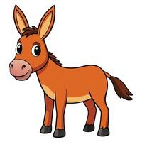 A cartoon donkey standing on a white background vector