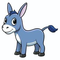 A cartoon donkey standing on a white background vector