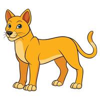 A cartoon lion standing on a white background vector