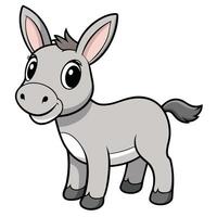 A cartoon donkey standing on a white background vector