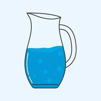 Illustration of a Mineral Water Beverage in a Pitcher vector