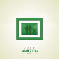 global family day. Earth Globe Background design vector