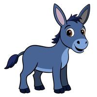 A cartoon donkey standing on a white background vector