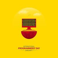 International Programmers' Day poster and banner design vector