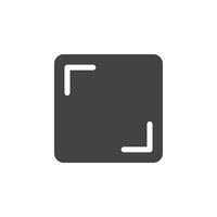 Expand icon Symbol mark in filled style vector