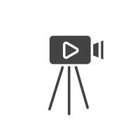 TV camera icon Symbol mark in filled style vector