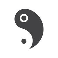 Yin yang icon Symbol mark in filled style vector