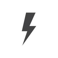 Thunder bolt icon Symbol mark in filled style vector