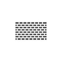 Wall icon Symbol mark in filled style vector