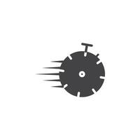Time fast icon Symbol mark in filled style vector