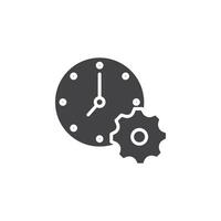 Time management icon Symbol mark in filled style vector