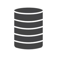 Database icon Symbol mark in filled style vector