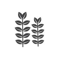 Wheat icon Symbol mark in filled style vector