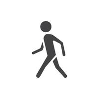 Walk icon Symbol mark in filled style vector