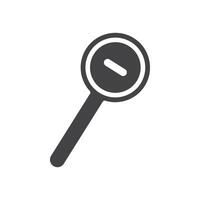 Zoom out icon Symbol mark in filled style vector