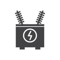 Transformer icon Symbol mark in filled style vector
