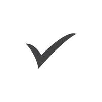 Checkmark Icon Symbol mark in filled style vector
