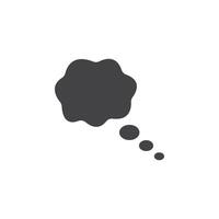 Think bubble icon Symbol mark in filled style vector