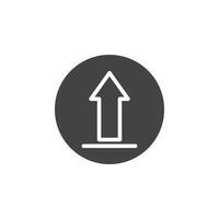 Upload Icon Symbol mark in filled style vector