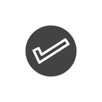 Checkbox icon Symbol mark in filled style vector