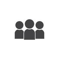 Users icon Symbol mark in filled style vector
