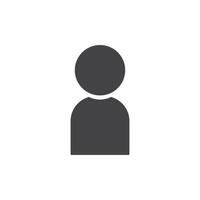 User icon Symbol mark in filled style vector