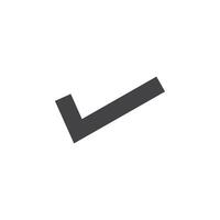 Check icon Symbol mark in filled style vector