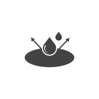 Waterproof icon Symbol mark in filled style vector