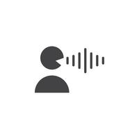 Voice icon Symbol mark in filled style vector