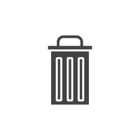 Trash icon Symbol mark in filled style vector