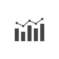Chart Icon Symbol mark in filled style vector