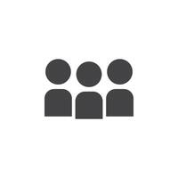 Group icon Symbol mark in filled style vector
