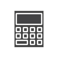 Calculator icon Symbol mark in filled style vector