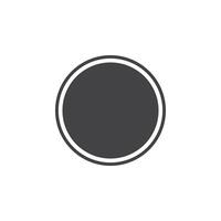 Circle icon Symbol mark in filled style vector