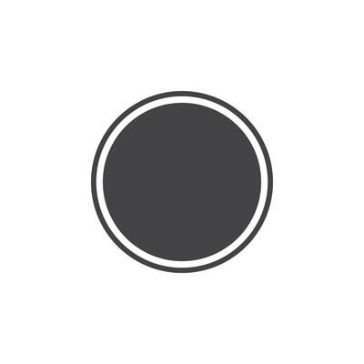 Circle icon Symbol mark in filled style