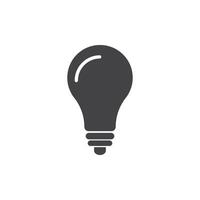 Bulb icon Symbol mark in filled style vector