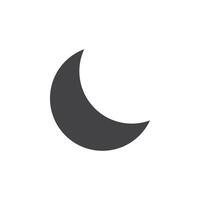 Moon icon Symbol mark in filled style vector