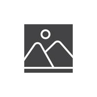 Gallery icon Symbol mark in filled style vector