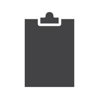 Clipboard icon Symbol mark in filled style vector
