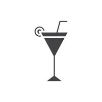 Cocktail icon Symbol mark in filled style vector