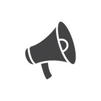 Megaphone icon Symbol mark in filled style vector